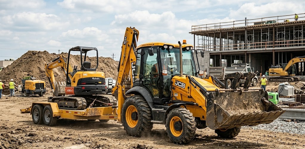 Construction backhoe